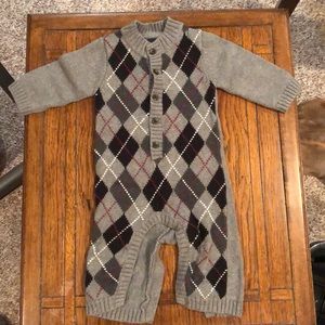 EUC Baby Gap Argyle Sweater Onesie